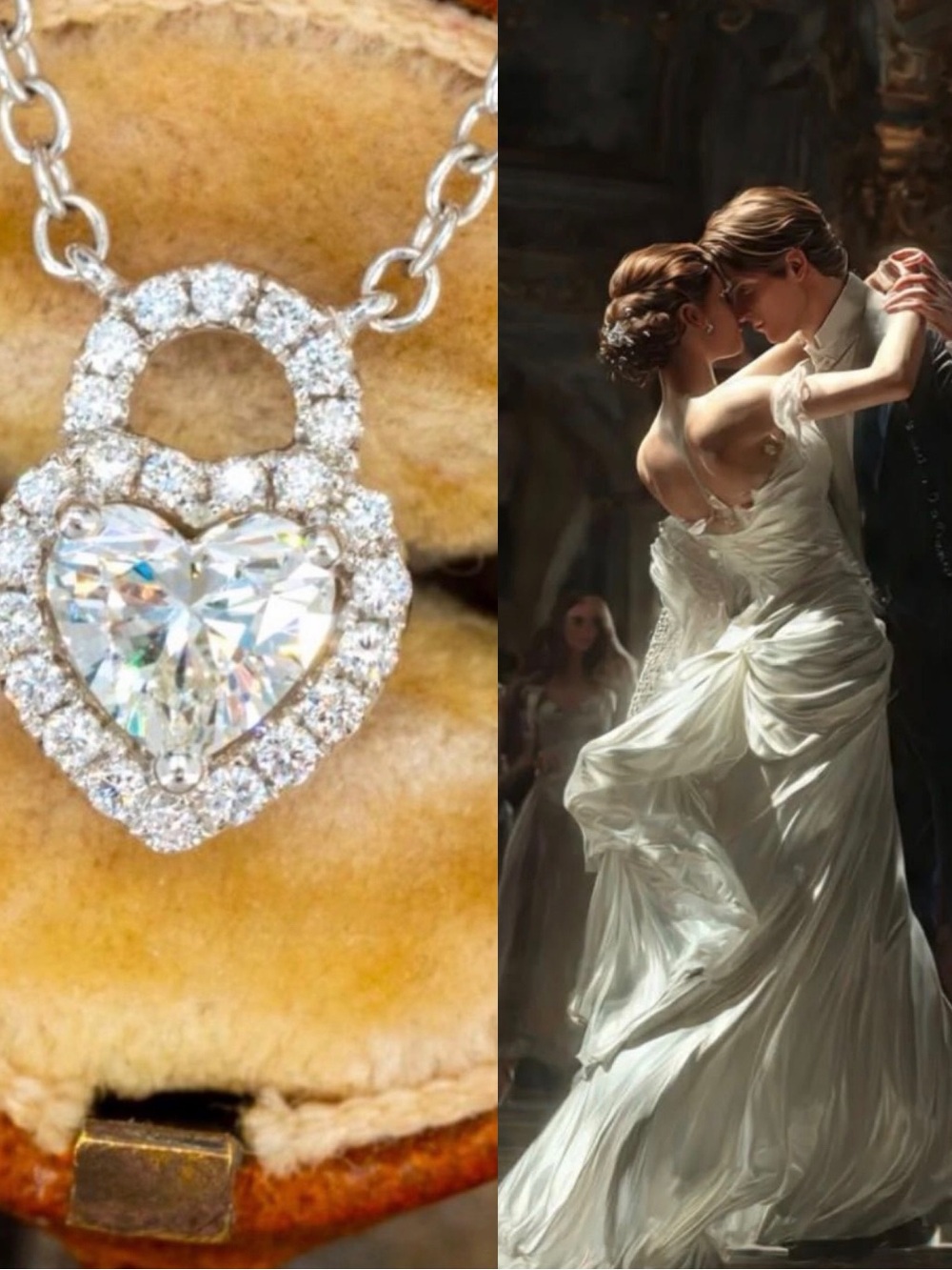 ♥️ Lovely Diamond Heart Lock Pendant Necklace 14K White Gold
